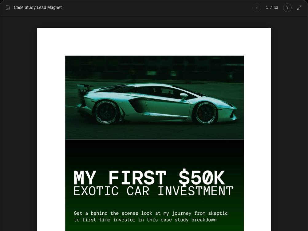 LUX Exotics · Case Study Lead Magnet