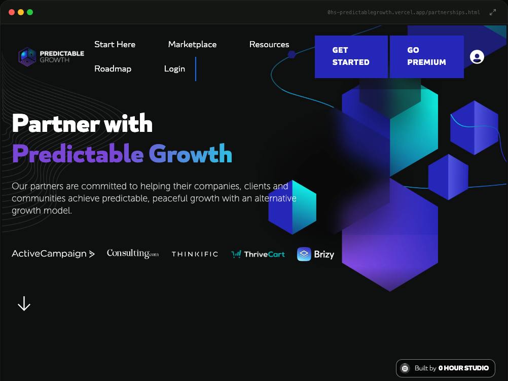 Predictable Growth · Agency Partnerships Page