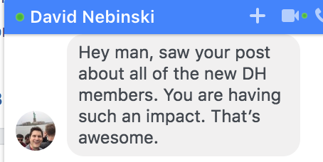 "You're having such an impact" David Nebinski — "You're having such an impact" David Nebinski